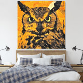 Majestueus Uilportret Canvas Afdruk (Insitu (Slaapkamer))