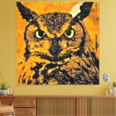 Majestueus Uilportret Canvas Afdruk (Insitu (Woonkamer))