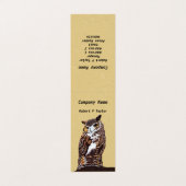 Majestueus uitziende bruine witte uil op Branch Ta Visitekaartje (Buitenkant ongevouwen)