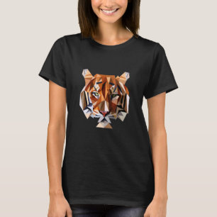 Majestueus vector tijgerhoofd met koele kunst t-shirt