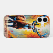 Majestueus verblijf te midden van de herfstpracht iPhone 16 hoesje (Achterkant horizontaal)