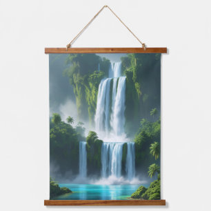 Majestueus watervallandschap hangend wandkleed
