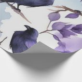 majestueus Waterverf kraaipatroon Cadeaupapier (Hoek)