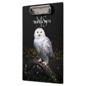Majestueus winter sneeuwuil monogram aangepaste na klembord (Links)