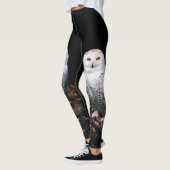 Majestueus winter sneeuwuil monogram aangepaste na leggings (Links)
