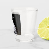 Majestueus winter sneeuwuil monogram aangepaste na shot glas (Rechts)