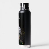 Majestueus winter sneeuwuil monogram aangepaste na waterfles (Links)