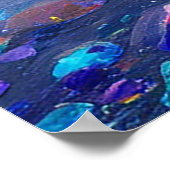 Majestueus winterlandschap van oceaangolven poster (Hoek)