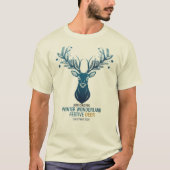 Majestueus winterwonderland herten feestkleding t-shirt (Voorkant)