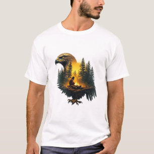 🦅 Majestueus Witkopzeearend Wildernis Zonsonderga T-shirt