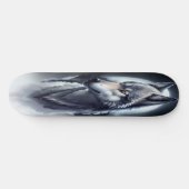 Majestueus Wolf Skateboard - Digitale Kunst Deck C (Horizontaal)