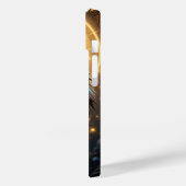 Majestueus wolfportret met gouden aura Case-Mate iPhone case (Achterkant / Links)