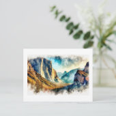 Majestueus Yosemite-landschap, Briefkaart (Staand voorkant)