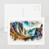 Majestueus Yosemite-landschap, Briefkaart (Voorkant / Achterkant)