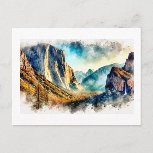 Majestueus Yosemite-landschap, Briefkaart (Voorkant)