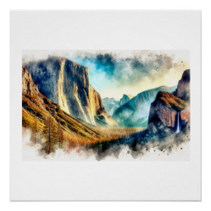 Majestueus Yosemite-landschap, Perfect Poster