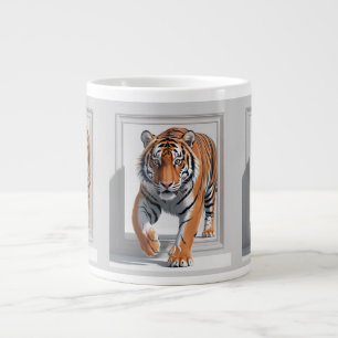 Majestueuze 3D Tiger Illustratie   hyperrealistisc Grote Koffiekop