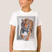 Majestueuze 3D Tiger Illustratie | hyperrealistisc T-shirt (Voorkant)