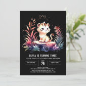 Majestueuze aangepaste tijger verjaardag kaart (Staand voorkant)