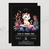 Majestueuze aangepaste tijger verjaardag kaart (Voorkant / Achterkant)