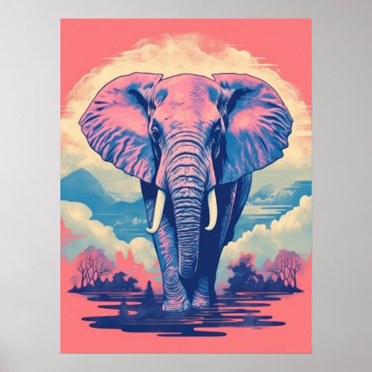 Majestueuze aanwezigheid: de levendige olifant poster (Voorkant)