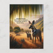 Majestueuze Aardwolf grazen op weelderige grasland Briefkaart (Voorkant)