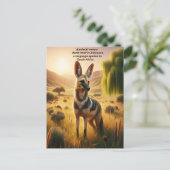 Majestueuze Aardwolf Hyena in Gouden Velden Briefkaart (Staand voorkant)
