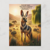 Majestueuze Aardwolf Hyena in Gouden Velden Briefkaart (Voorkant)
