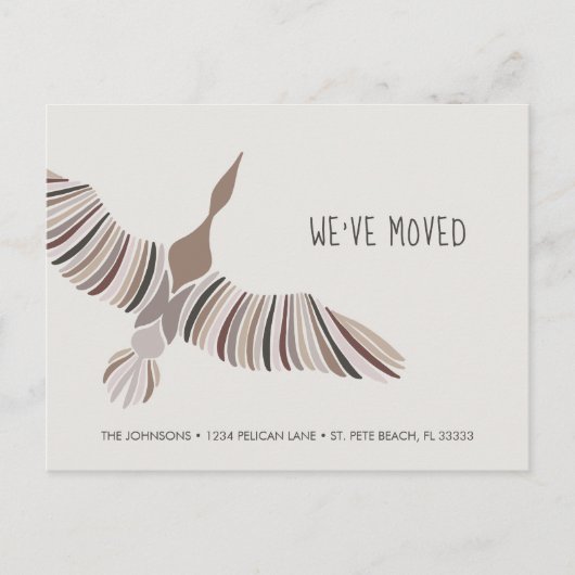 Majestueuze Abstracte gans die we hebben verplaats Aankondigingskaart (Voorkant)