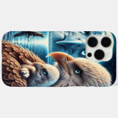 Majestueuze adelaar boven lichtgevende oceaanmaan Case-Mate iPhone case (Achterkant (horizontaal))