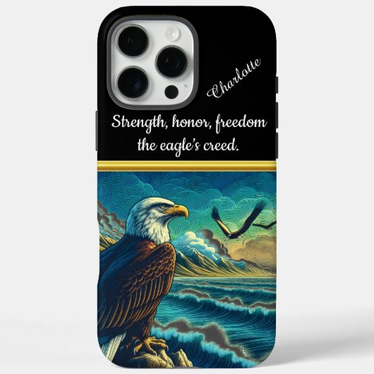 Majestueuze adelaar met uitzicht op een levendige Case-Mate iPhone case (Achterkant)
