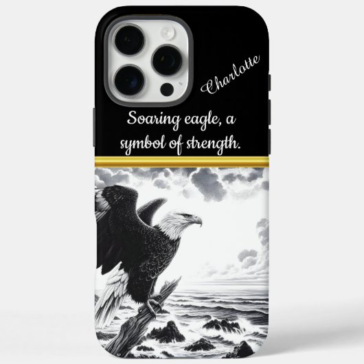 Majestueuze adelaar neergestreken boven turbulente Case-Mate iPhone case (Achterkant)