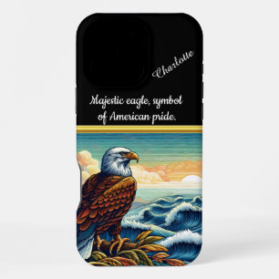 Majestueuze adelaar neergestreken door de oceaan b iPhone 16 pro max hoesje