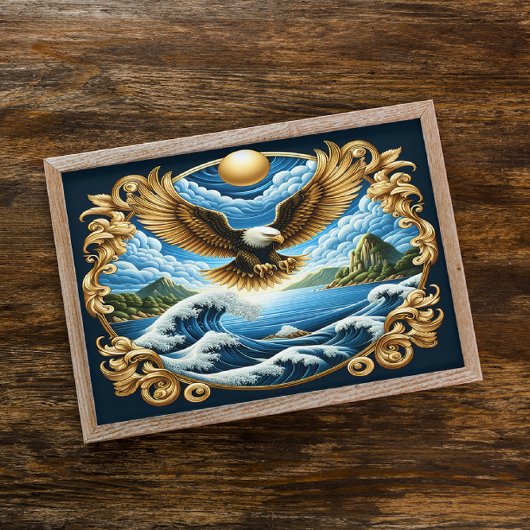 Majestueuze adelaar stijgt sierlijk poster