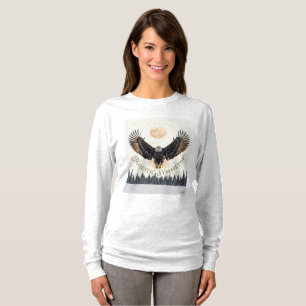 Majestueuze Adelaar Symmetrie Lange Mouwen T-shirt