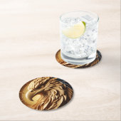 Majestueuze Adelaar Tijdwaarnemer Ronde Kartonnen Onderzetter (Insitu)