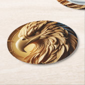 Majestueuze Adelaar Tijdwaarnemer Ronde Kartonnen Onderzetter (Gebogen)