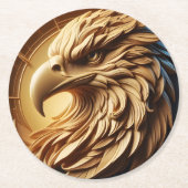 Majestueuze Adelaar Tijdwaarnemer Ronde Kartonnen Onderzetter (Voorkant)