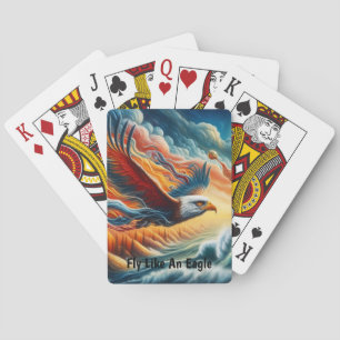 Majestueuze adelaar vliegen als een adelaar fantas pokerkaarten