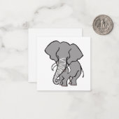 Majestueuze Afrikaanse olifant - Bedreigd dier - Notitiekaartje (Voorkant / Achterkant in situ)