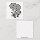 Majestueuze Afrikaanse olifant - Bedreigd dier - Notitiekaartje (Voorkant / Achterkant)