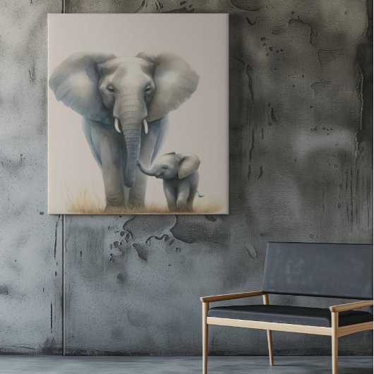 Majestueuze Afrikaanse olifant uitgerekt canvas Pr