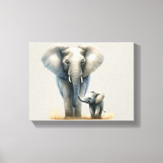 Majestueuze Afrikaanse olifant uitgerekt canvas Pr Afdruk (Voorkant)