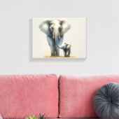 Majestueuze Afrikaanse olifant uitgerekt canvas Pr Afdruk (Insitu (Woonkamer))