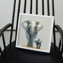 Majestueuze Afrikaanse olifant uitgerekt canvas Pr