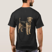 Majestueuze Airedale "Koning der Terriërs" Artisti T-shirt (Achterkant)