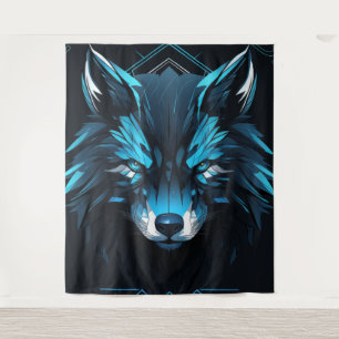 majestueuze alleenstaande wolf poster. wandkleed