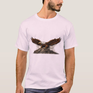 Majestueuze Amerikaanse Zeearend op Grafische Rots T-shirt