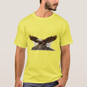 Majestueuze Amerikaanse Zeearend op Grafische Rots T-shirt