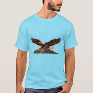 Majestueuze Amerikaanse Zeearend op Grafische Rots T-shirt